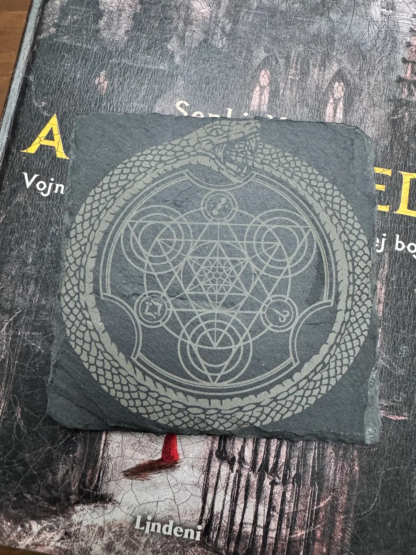 Břidlicový podtácek Fragment alchymie