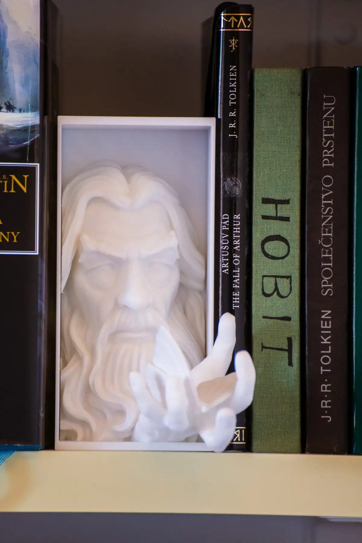 Knižní zarážka Gandalf s můrou